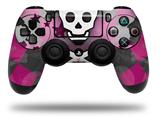 WraptorSkinz Skin compatible with Sony PS4 Dualshock Controller PlayStation 4 Original Slim and Pro Princess Skull Heart Pink (CONTROLLER NOT INCLUDED)