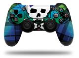 WraptorSkinz Skin compatible with Sony PS4 Dualshock Controller PlayStation 4 Original Slim and Pro Rainbow Plaid Skull (CONTROLLER NOT INCLUDED)