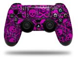 WraptorSkinz Skin compatible with Sony PS4 Dualshock Controller PlayStation 4 Original Slim and Pro Pink Skull Bones (CONTROLLER NOT INCLUDED)