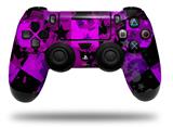 WraptorSkinz Skin compatible with Sony PS4 Dualshock Controller PlayStation 4 Original Slim and Pro Purple Star Checkerboard (CONTROLLER NOT INCLUDED)
