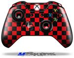 Decal Skin Wrap fits Microsoft XBOX One Wireless Controller Checkers Red