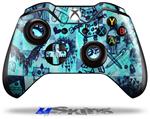 Decal Skin Wrap fits Microsoft XBOX One Wireless Controller Scene Kid Sketches Blue