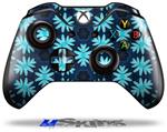 Decal Skin Wrap fits Microsoft XBOX One Wireless Controller Abstract Floral Blue