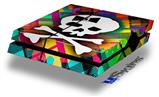Vinyl Decal Skin Wrap compatible with Sony PlayStation 4 Original Console Rainbow Plaid Skull (PS4 NOT INCLUDED)