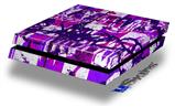 Vinyl Decal Skin Wrap compatible with Sony PlayStation 4 Original Console Purple Checker Graffiti (PS4 NOT INCLUDED)