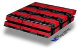 Vinyl Decal Skin Wrap compatible with Sony PlayStation 4 Original Console Skull Stripes Red (PS4 NOT INCLUDED)