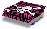 Vinyl Decal Skin Wrap compatible with Sony PlayStation 4 Original Console Pink Zebra Skull (PS4 NOT INCLUDED)