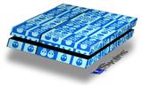 Vinyl Decal Skin Wrap compatible with Sony PlayStation 4 Original Console Skull And Crossbones Pattern Blue (PS4 NOT INCLUDED)