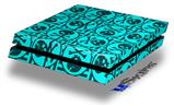 Vinyl Decal Skin Wrap compatible with Sony PlayStation 4 Original Console Skull Patch Pattern Blue (PS4 NOT INCLUDED)