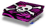 Vinyl Decal Skin Wrap compatible with Sony PlayStation 4 Original Console Pink Zebra Skull (PS4 NOT INCLUDED)