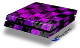 Vinyl Decal Skin Wrap compatible with Sony PlayStation 4 Original Console Purple Star Checkerboard (PS4 NOT INCLUDED)