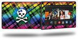 Rainbow Plaid Skull - Decal Style Skin fits 2013 Amazon Kindle Fire HD 7 inch