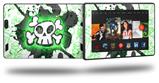 Cartoon Skull Green - Decal Style Skin fits 2013 Amazon Kindle Fire HD 7 inch