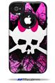 Pink Diamond Skull - Decal Style Vinyl Skin fits Otterbox Commuter iPhone4/4s Case (CASE SOLD SEPARATELY)