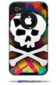Rainbow Plaid Skull - Decal Style Vinyl Skin fits Otterbox Commuter iPhone4/4s Case (CASE SOLD SEPARATELY)