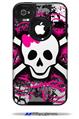 Splatter Girly Skull - Decal Style Vinyl Skin fits Otterbox Commuter iPhone4/4s Case (CASE SOLD SEPARATELY)