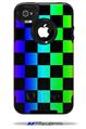 Rainbow Checkerboard - Decal Style Vinyl Skin fits Otterbox Commuter iPhone4/4s Case (CASE SOLD SEPARATELY)