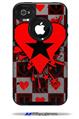 Emo Star Heart - Decal Style Vinyl Skin fits Otterbox Commuter iPhone4/4s Case (CASE SOLD SEPARATELY)