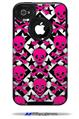 Pink Skulls and Stars - Decal Style Vinyl Skin fits Otterbox Commuter iPhone4/4s Case (CASE SOLD SEPARATELY)