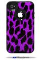 Purple Leopard - Decal Style Vinyl Skin fits Otterbox Commuter iPhone4/4s Case (CASE SOLD SEPARATELY)
