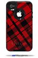 Red Plaid - Decal Style Vinyl Skin fits Otterbox Commuter iPhone4/4s Case (CASE SOLD SEPARATELY)