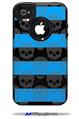 Skull Stripes Blue - Decal Style Vinyl Skin fits Otterbox Commuter iPhone4/4s Case (CASE SOLD SEPARATELY)