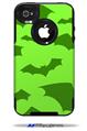Deathrock Bats Green - Decal Style Vinyl Skin fits Otterbox Commuter iPhone4/4s Case (CASE SOLD SEPARATELY)
