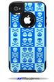 Skull And Crossbones Pattern Blue - Decal Style Vinyl Skin fits Otterbox Commuter iPhone4/4s Case (CASE SOLD SEPARATELY)