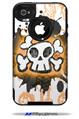 Cartoon Skull Orange - Decal Style Vinyl Skin fits Otterbox Commuter iPhone4/4s Case (CASE SOLD SEPARATELY)