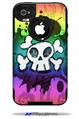 Cartoon Skull Rainbow - Decal Style Vinyl Skin fits Otterbox Commuter iPhone4/4s Case (CASE SOLD SEPARATELY)