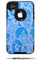 Skull Sketches Blue - Decal Style Vinyl Skin fits Otterbox Commuter iPhone4/4s Case (CASE SOLD SEPARATELY)