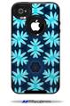 Abstract Floral Blue - Decal Style Vinyl Skin fits Otterbox Commuter iPhone4/4s Case (CASE SOLD SEPARATELY)