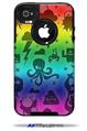 Cute Rainbow Monsters - Decal Style Vinyl Skin fits Otterbox Commuter iPhone4/4s Case (CASE SOLD SEPARATELY)