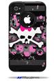 Pink Bow Skull - Decal Style Vinyl Skin fits Otterbox Commuter iPhone4/4s Case (CASE SOLD SEPARATELY)