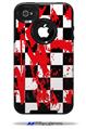Checkerboard Splatter - Decal Style Vinyl Skin fits Otterbox Commuter iPhone4/4s Case (CASE SOLD SEPARATELY)