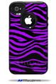 Purple Zebra - Decal Style Vinyl Skin fits Otterbox Commuter iPhone4/4s Case (CASE SOLD SEPARATELY)
