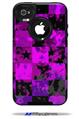 Purple Star Checkerboard - Decal Style Vinyl Skin fits Otterbox Commuter iPhone4/4s Case (CASE SOLD SEPARATELY)