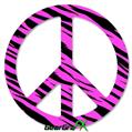 Pink Tiger - Peace Sign Car Window Decal 6 x 6 inches