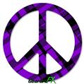 Purple Plaid - Peace Sign Car Window Decal 6 x 6 inches
