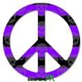 Skull Stripes Purple - Peace Sign Car Window Decal 6 x 6 inches