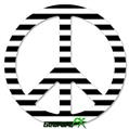 Stripes - Peace Sign Car Window Decal 6 x 6 inches