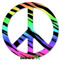 Tiger Rainbow - Peace Sign Car Window Decal 6 x 6 inches