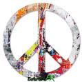 Abstract Graffiti - Peace Sign Car Window Decal 6 x 6 inches