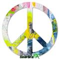 Graffiti Graphic - Peace Sign Car Window Decal 6 x 6 inches