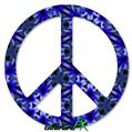 Daisy Blue - Peace Sign Car Window Decal 6 x 6 inches