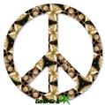 Leave Pattern 1 Brown - Peace Sign Car Window Decal 6 x 6 inches