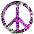 Butterfly Graffiti - Peace Sign Car Window Decal 6 x 6 inches