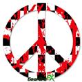 Checkerboard Splatter - Peace Sign Car Window Decal 6 x 6 inches