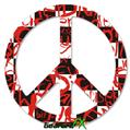Insults - Peace Sign Car Window Decal 6 x 6 inches