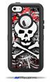 Skull Splatter - Decal Style Vinyl Skin fits Otterbox Defender iPhone 5C Case (CASE SOLD SEPARATELY)